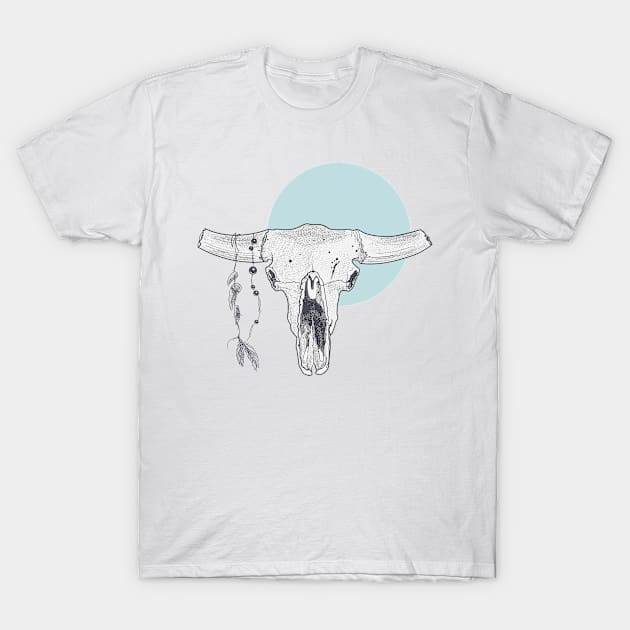 Skull Art T-Shirt by NJORDUR